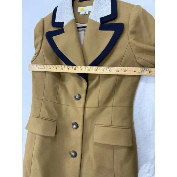 Boden Wool Blend Ground Ginger Crumbie Coat Size 4 - Picture 14 of 15